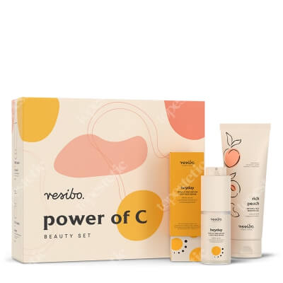 Resibo Power of C ZESTAW Lekkie serum z potrójną witaminą C i antyoksydantami 30 ml + Żel myjący z ekstraktem z brzoskwini 125 ml