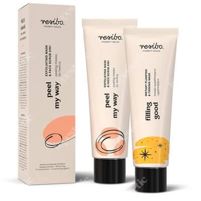 Resibo Self Care Set ZESTAW Peeling - maska do twarzy 50 ml + Maska wypełniająco - ujędrniająca 50 ml