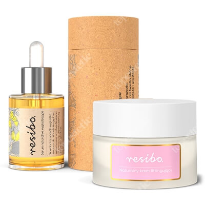 Resibo Serum Naturalnie Wygładzające + Natural Lifting Cream ZESTAW Przywraca skórze młodzieńczą świeżość i gładkość 30 ml + Naturalny krem liftingujący 50 ml