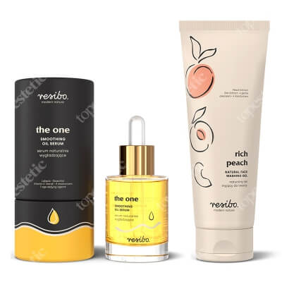 Resibo The One + Rich Peach ZESTAW Serum naturalnie wygładzające 30 ml + Żel do mycia z ekstraktem z brzoskwini 125 ml