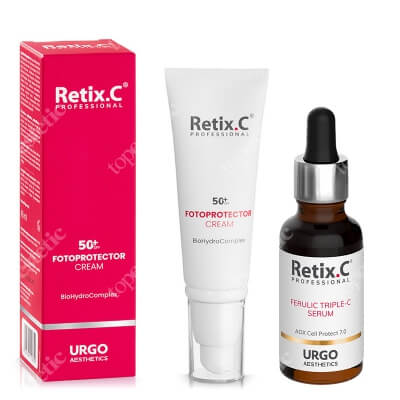 Retix C Ferulic Triple C Serum + Fotoprotector Cream SPF 50+ ZESTAW Serum 30 ml + Krem ochronny 45 ml