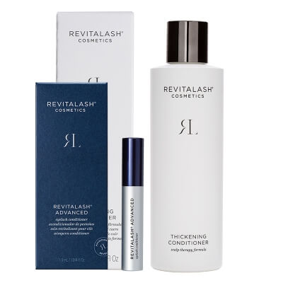 Revitalash Duo Conditioner ZESTAW Odżywka stymulująca wzrost rzęs 1,0 ml + Odżywka zagęszczająca włosy 250 ml