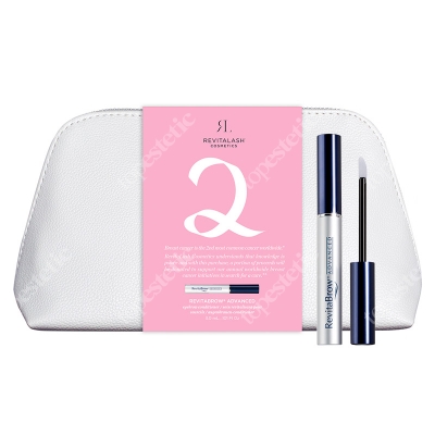 Revitalash Eternally Pink RevitaBrow ZESTAW Odżywka stymulująca wzrost brwi 3 ml + Kosmetyczka