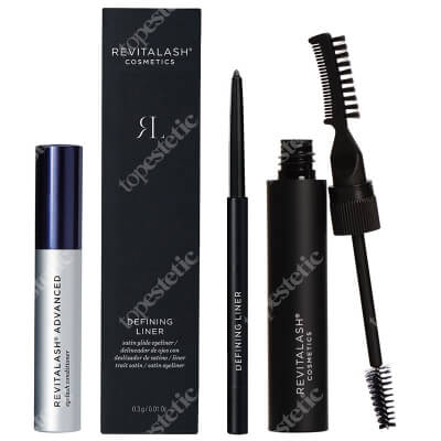 Revitalash Eye Beauty Set ZESTAW Eyeliner w formie kremowej kredki 0,3 g + Odżywka stymulująca wzrost rzęs 1,0 ml + Żel do brwi 7,4 ml