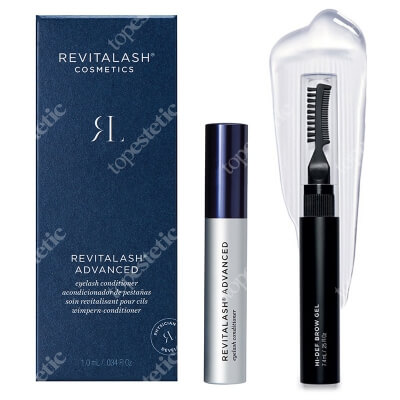 Revitalash Eyelash Conditioner RevitaLash Advanced + Hi-def Brow Gel ZESTAW Odżywka stymulująca wzrost rzęs 1,0 ml + Stylizująco-koloryzujący żel do brwi﻿ - bezbarwny 7,4 ml