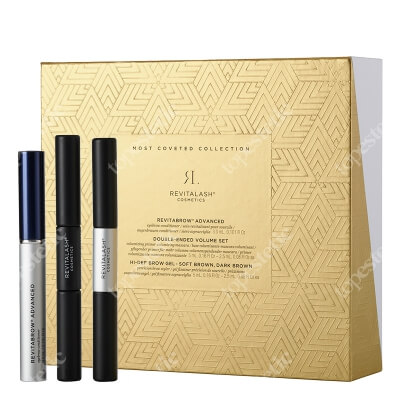 Revitalash The Most Coveted Collection To Brow ZESTAW Odżywka stymulująca wzrost brwi 3 ml + Tusz i podkład 5 ml + Żel do brwi﻿ - jasnybrąz/ciemny brąz 5ml (2x 2,5 ml)