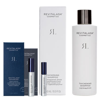 Revitalash Lash + Brow + Hair ZESTAW Odżywka stymulująca wzrost rzęs 1,0 ml + Odżywka stymulująca wzrost brwi 1,5 ml + Szampon pogrubiający 250 ml
