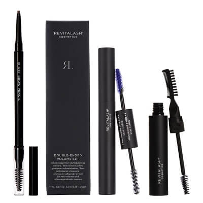 Revitalash Make Up Set ZESTAW Tusz i podkład 2w1, 11 ml + Żel do brwi﻿ - ciemny brąz 7,4 ml + Kredka do brwi - zimny brąz 0,14 g