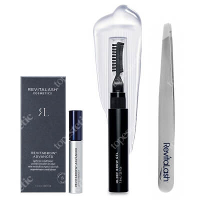 Revitalash RevitaBrow Set ZESTAW Odżywka stymulująca wzrost brwi 1,5 ml + Stylizująco-koloryzujący żel do brwi﻿ - bezbarwny 7,4 ml + Pęseta 1 szt