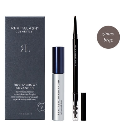 Revitalash RevitaBrow ZESTAW Odżywka stymulująca wzrost brwi 1,5 ml + Wielozadaniowa kredka do brwi zimny brąz 0,14 g