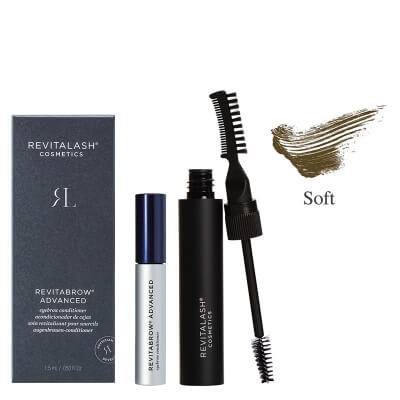 Revitalash RevitaBrow ZESTAW Odżywka stymulująca wzrost brwi 1,5 ml + Wielozadaniowy stylizująco-koloryzujący żel do brwi﻿ - jasnybrązowy 7,4 ml