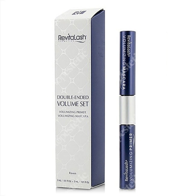 Revitalash Double Ended Volume Set Zaczarowany ołówek 2w1 - Czarny tusz do rzęs 3 ml + Niebieski podkład do rzęs 3 ml