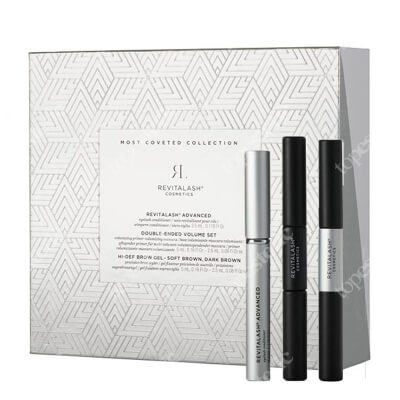Revitalash The Most Coveted Collection To Lash ZESTAW Odżywka stymulująca wzrost rzęs 3,5 ml + Tusz i podkład 5 ml + Żel do brwi jasny/ciemny brąz 5 ml (2x 2.5 ml)