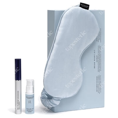 Revitalash Wiosenny Reset i Odnowa Brwi ZESTAW Odżywka stymulująca wzrost brwi 3 ml + Dwufunkcyjny lekki żel na okolice oczu 5 ml + Maska satynowa 1 szt