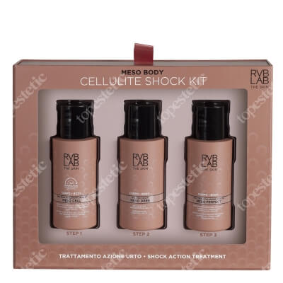 RVB LAB Make Up Cellulite Shock Kit ZESTAW Aktywny krem antycellulitowy 75 ml + Żel o silnym działaniu drenującym 75 ml + Wygładzające serum do ciała 75 ml