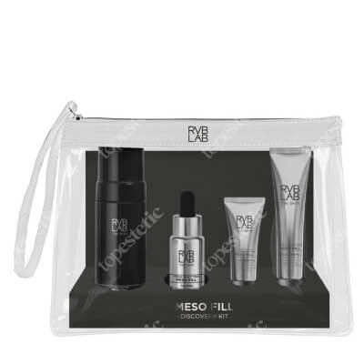 RVB LAB Make Up Travel Set ZESTAW Antygrawitacyjny krem do twarzy 20 ml + Krem antygrawitacyjny na okolice oczu 5 ml + Serum wypełniające 15 ml + Pianka 50 ml