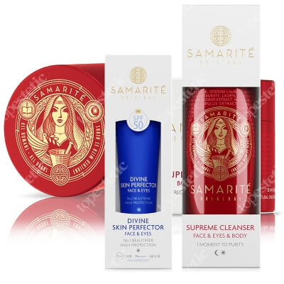 Samarite Beauty Set ZESTAW Żel dla oczyszczenia twarzy i ciała 100 ml + Balsam do ciała i twarzy 90 ml + Krem upiększająco-ochronny 45 ml