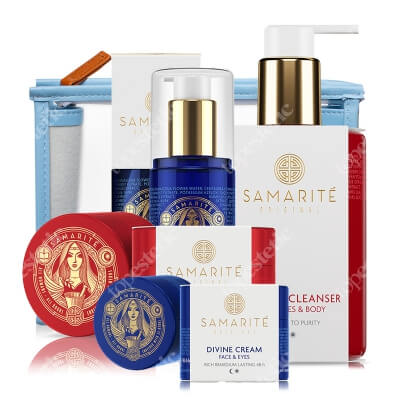 Samarite Bestseller Set ZESTAW Eliksir 150 ml + Krem do twarzy 45 ml + Żel dla oczyszczenia 300 ml + Regenerujący balsam 90 ml + Kosmetyczka 1 szt