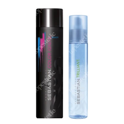 Sebastian Professional Color And Shine ZESTAW Szampon do włosów farbowanych 250 ml + Termiczny spray połysk 150 ml