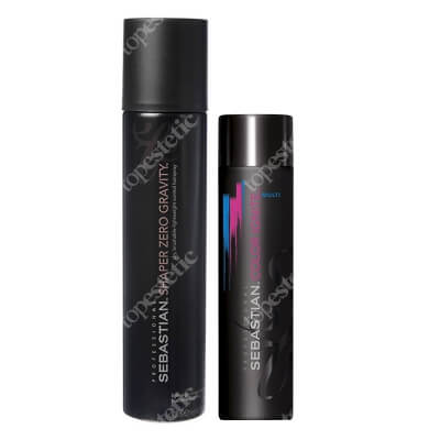 Sebastian Professional Color Ignite Multi + Shaper Zero Gravity ZESTAW Szampon do włosów farbowanych i rozjaśnianych wielotonowo 250 ml + Lekki suchy lakier 400 ml