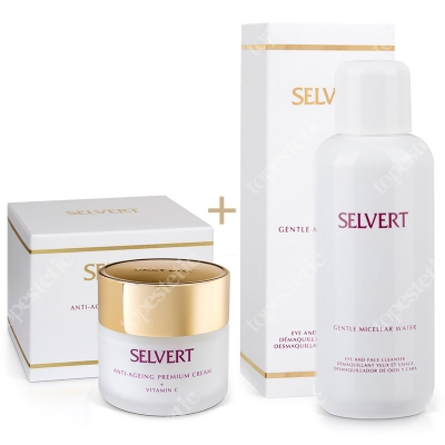 Selvert Thermal Anti Ageing Premium Cream + Gentle Micellar Water ZESTAW Krem z wit. C 50 ml + Woda micelarna 200 ml