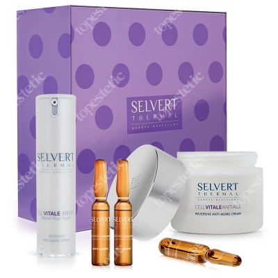 Selvert Thermal Cell Vitale Anti-Age Coffret ZESTAW Serum 15 ml + Krem 50 ml + Ampułki 3x2 ml