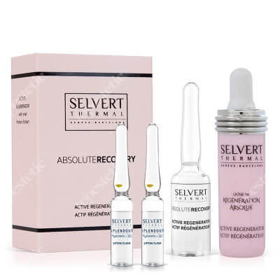 Selvert Thermal Hyaluronic and Vitamin B3 Lifting Flash + Active Regenerator With Snail Protein Extract ZESTAW Ampułki liftingujące 2 x 1,5 ml + Koncentrat regenerujący z ekstraktem wydzieliny ślimaka 5 ml