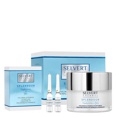 Selvert Thermal Hyaluronic and Vitamin B3 Set ZESTAW Ampułki liftingujące 2 x 1,5 ml + Krem wypełniający zmarszczki 50 ml