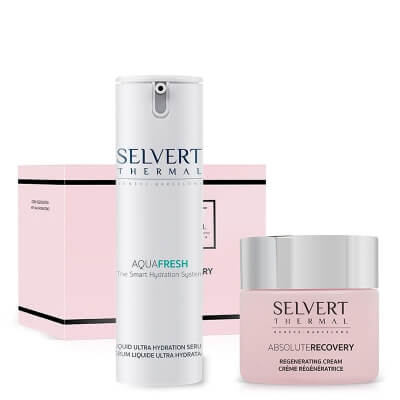 Selvert Thermal Hydrating and Regenerating Set ZESTAW Ultra nawadniające serum 30 ml + Krem regenerujący z wyciągiem z białka ślimaka 50 ml
