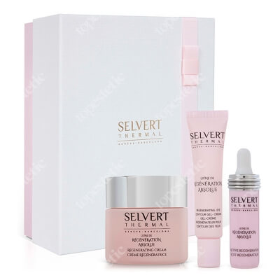 Selvert Thermal LRA Coffret ZESTAW Krem regenerujący z wyciągiem z białka ślimaka 50 ml + Żel-krem regenerujący na okolice oczu 15 ml + Koncentrat regenerujący 5 ml