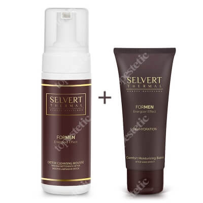 Selvert Thermal Men ZESTAW Lekki balsam dla mężczyzn 100 ml + Pianka detoksykująca 150 ml
