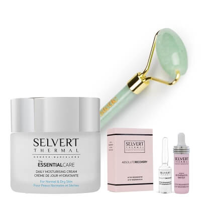 Selvert Thermal Regenerating and Moisturising Set ZESTAW Koncentrat regenerujący 5 ml + Witalizujący krem na dzień 50 ml + Roller jadeit 1 szt