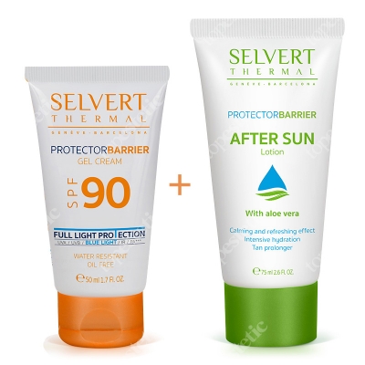 Selvert Thermal Ultra Protector Barrier Cream SPF 90 + After Sun Lotion ZESTAW Krem SPF90 50 ml + Balsam po opalaniu 75 ml