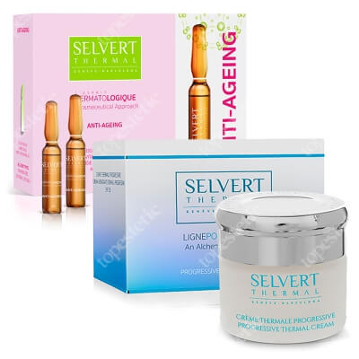 Selvert Thermal Visage ZESTAW Normalizujący krem termalny 50 ml + Koncentrat przeciwstarzeniowy (ampułki) 10x2 ml
