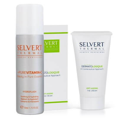 Selvert Thermal Vitamin C Mist + Anti-Ageing The Cream ZESTAW Mgiełka z witaminą C 50 ml + Krem przeciwstarzeniowy 50 ml