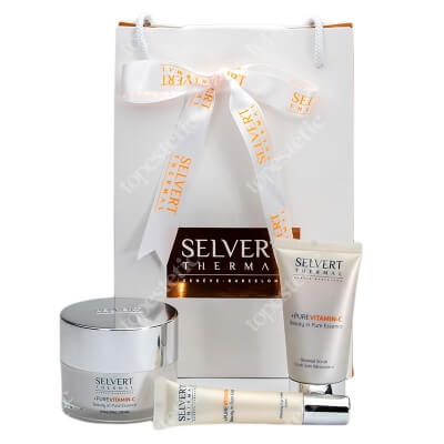 Selvert Thermal Vitamin C Set ZESTAW Witaminowy krem odnawiający 50 ml + Witaminowy krem na okolice oczu 15 ml + Witaminowy scrub 30 ml