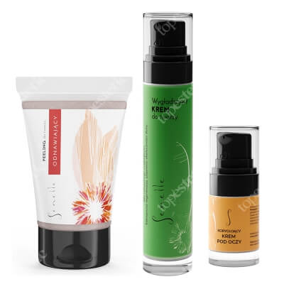 Senelle Beauty Secret ZESTAW Peeling do twarzy 100 ml + Wygładzający krem do twarzy 50 ml + Korygujący krem pod oczy 15 ml