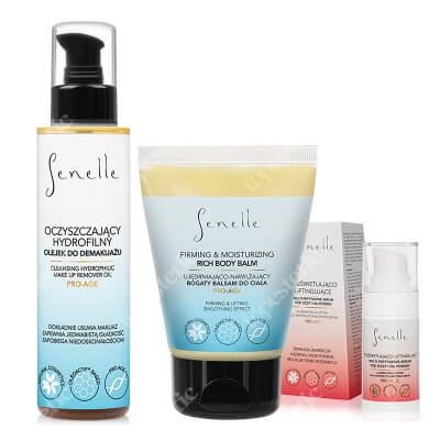 Senelle Bestseller Set ZESTAW Olejek do demakijażu 150 ml + Multi-Peptydowe serum pod oczy i na powieki 15 ml + Ujędrniający balsam do ciała 100 ml