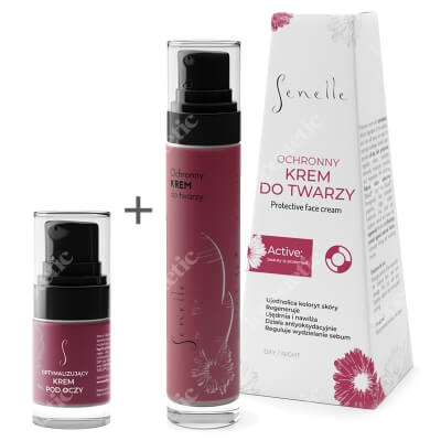 Senelle Codzienna Pielęgnacja Cery Suchej ZESTAW Optymalizujący krem pod oczy 15 ml + Ochronny krem do twarzy 50 ml