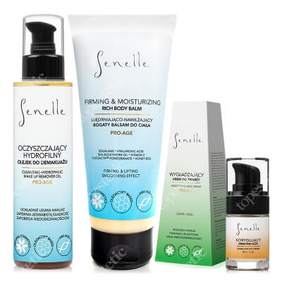 Senelle Complete Care Set ZESTAW Olejek do demakijażu 150 ml + Krem pod oczy 15 ml + Krem do twarzy 50 ml + Balsam do ciała 200 ml