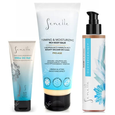 Senelle Face + Body + Hand Care ZESTAW Olejek do demakijażu 150 ml + Balsam do ciała 200 ml + Krem do rąk 65 ml GRATIS