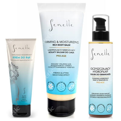 Senelle Face + Body + Hand Care ZESTAW Olejek do demakijażu 150 ml + Balsam do ciała 200 ml + Krem do rąk 65 ml GRATIS