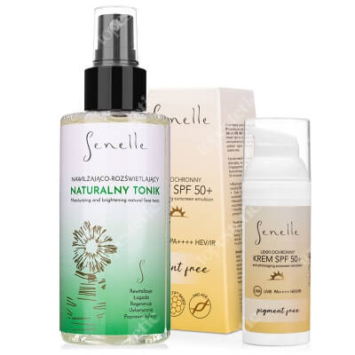 Senelle Face Tonic + Anti - Sunscreen Emulsion (pigment free) ZESTAW Tonik 150 ml + Krem SPF 50+ bez pigmentu