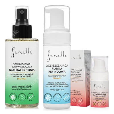 Senelle Favorite Set ZESTAW Serum pod oczy i na powieki 15 ml + Pianka peptydowa 150 ml + Tonik 150 ml