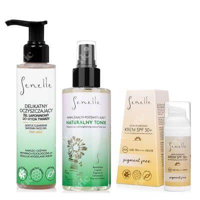 Senelle Fresh And Suny ZESTAW Żel 150 ml + Tonik 150 ml + Krem SPF 50+ bez pigmentu 50 ml