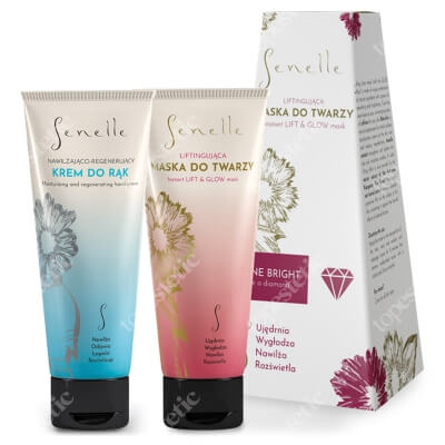 Senelle Glow Mask + Hand Cream ZESTAW Liftingująca maska do twarzy 65 ml + Krem do rąk 65 ml