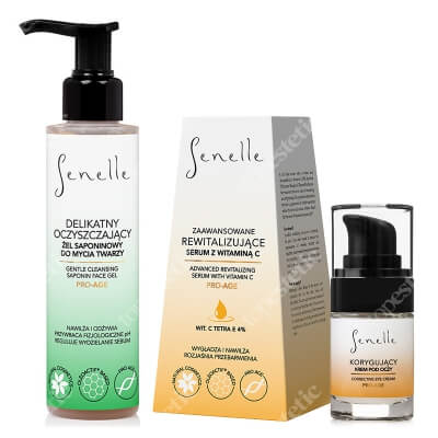 Senelle Healthy Skin ZESTAW Rewitalizujące serum 30 ml + Korygujący krem pod oczy 15 ml + Żel 150 ml