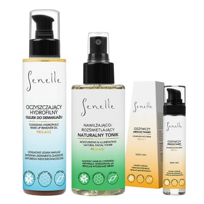 Senelle Nourishing Set ZESTAW Olejek do demakijażu 150 ml + Tonik 150 ml + Odżywczy krem do twarzy 50 ml
