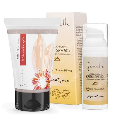 Senelle Peel + Sunscreen Emulsion (pigment free) ZESTAW Peeling 100 ml + Krem SPF 50+ bez pigmentu 50 ml