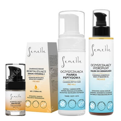 Senelle Perfect Start ZESTAW Oczyszczająca pianka 150 ml + Rewitalizujące serum 30 ml + Krem pod oczy 15 ml + Olejek do demakijażu 150 ml